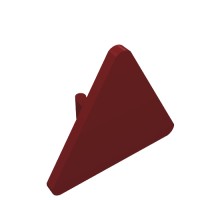 30259 - Road Sign Clip-on 2.2 x 2.667 Triangular - Dark Red