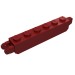 30388 - Dark Red - Hinge Brick 1 x 6 Locking with 1 Finger Vertical End and 2 Fingers Vertical End, 9 Teeth