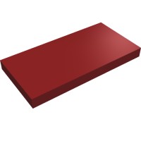 87079 - Tile 2 x 4 with Groove - Dark Red