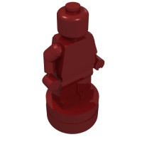 90398 - Minifig Trophy Statuette - Dark Red
