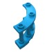 21229 - Fence Spindled 4 x 4 x 2 Quarter Round with 3 Studs - Dark Azure