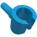 3820 - Minifig Hand - Dark Azure