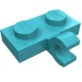 11476 - Medium Azure - Plate Special 1 x 2 with Clip Horizontal on Side