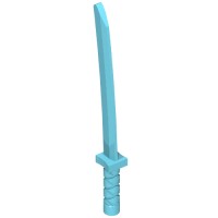 21459 - Weapon Sword / Katana / Shamshir with Capped Pommel [Square Guard] - Medium Azure