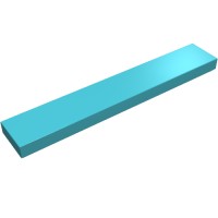 6636 - Tile 1 x 6 with Groove - Medium Azure