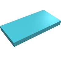 87079 - Tile 2 x 4 with Groove - Medium Azure