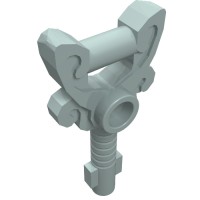19118 - Equipment Key Ornamented with Stud - Light Aqua