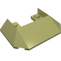 13269 - Wedge Sloped 45Â° 6 x 4 Double / 33Â° [Train Roof] - Olive Green