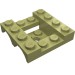 24151 - Vehicle Base 4 x 4 x 1 1/3 with Wheel Arches, 2 x 2 Recessed Center and Hole - Olive Green