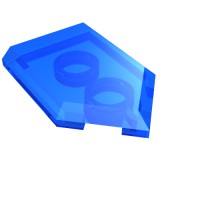 22385 - Tile Special 2 x 3 Pentagonal - Trans-Dark Blue