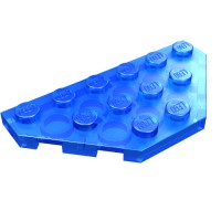 2419 - Wedge Plate 3 x 6 Cut Corners - Trans-Dark Blue