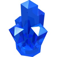 30385 - Rock 1 x 1 Crystal 5 Point - Trans-Dark Blue