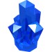 30385 - Trans-Dark Blue - Rock 1 x 1 Crystal 5 Point