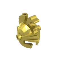 6122 - Helmet Castle - Dragon Crown Top with Clip - Chrome Gold
