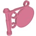 2038 - Medium Dark Pink - Road Sign Round on Pole [Fabuland]