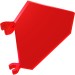 17979 - Trans-Red - Flag 5 x 6 Hexagonal with U Clips