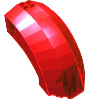 41881 - Windscreen 12 x 6 x 6 Curved - Trans-Red