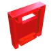 4346 - Trans-Red - Box 2 x 2 x 2 Door with Slot