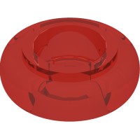46296 - Clikits Bead, Ring, Thick Small with Hole - Trans-Red