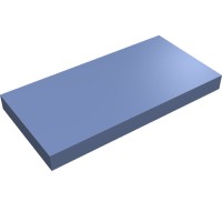 87079 - Tile 2 x 4 with Groove - Sand Blue