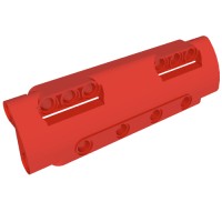 11954 - Technic Panel Curved 11 x 3 with 10 Pin Holes through Panel Surface - Red