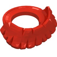 15501 - Minifig Neckwear Beard, Short - Red