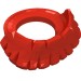 15501 - Red - Minifig Neckwear Beard, Short