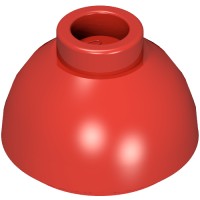 20952 - Brick Round 1.5 x 1.5 Dome Top [Plain] - Red