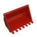 21709 - Red - Construction Vehicle Bucket 3 x 6 with 7 Hinge Teeth