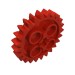 3648b - Red - Technic Gear 24 Tooth [New Style with Single Axle Hole]