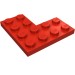 2639 - Plate 4 x 4 Corner - Red