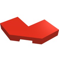 27263 - Tile Special 2 x 2 Corner with Cut Corner - Facet - Red