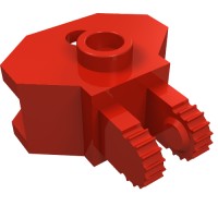 30396 - Hinge 1 x 2 Locking with 2 Fingers and Towball Socket, 9 Teeth - Red