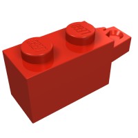 30541 - Hinge Brick 1 x 2 Locking with 1 Finger Horizontal End - Red