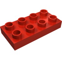 40666 - Duplo Plate 2 x 4 - Red