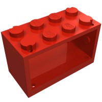 4209 - String Reel 2 x 4 x 2 Holder With Closed Studs - Red