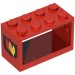 4209pr0004 - Red - Hose Reel  2 x  4 x  2 Holder with Fire Shield Print
