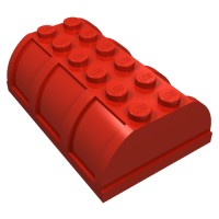 4238 - Trunk / Chest Lid 4 x 6 x 1 2/3 - Red