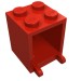 4345a - Red - Box 2 x 2 x 2 [Solid Studs]