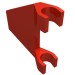 44676 - Flag 2 x 2 Trapezoid with Flat Area between Clips - Red