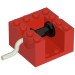 586c02 - Red - String Reel Winch 4 x 4 x 2 with Metal Handle, Black Drum