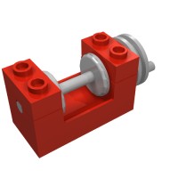 73037 - String Reel Winch 2 x 4 x 2 (Light Gray Drum) - Red