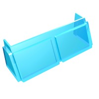13756 - Glass for Windscreen 2 x 6 x 2 - Trans-Light Blue