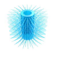 2498 - Street Sweeper Brush - Trans-Light Blue