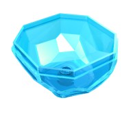30294 - Rock Boulder, Bottom - Trans-Light Blue