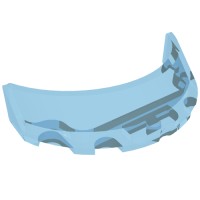 35299 - Windscreen 3 x 6 x 1 Curved with Rectangular Stud Holder in Bottom - Trans-Light Blue