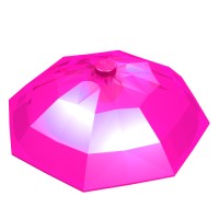 4094b - Equipment Umbrella Top with No Bottom Flaps, 6 x 6 with Top Stud - Trans-Dark Pink