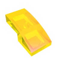 11477 - Slope Curved 2 x 1 No Studs [1/2 Bow] - Trans-Yellow