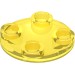 2654 - Trans-Yellow - Plate Round 2 x 2 with Rounded Bottom [Boat Stud]