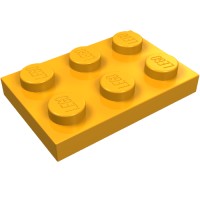 3021 - Plate 2 x 3 - Medium Orange